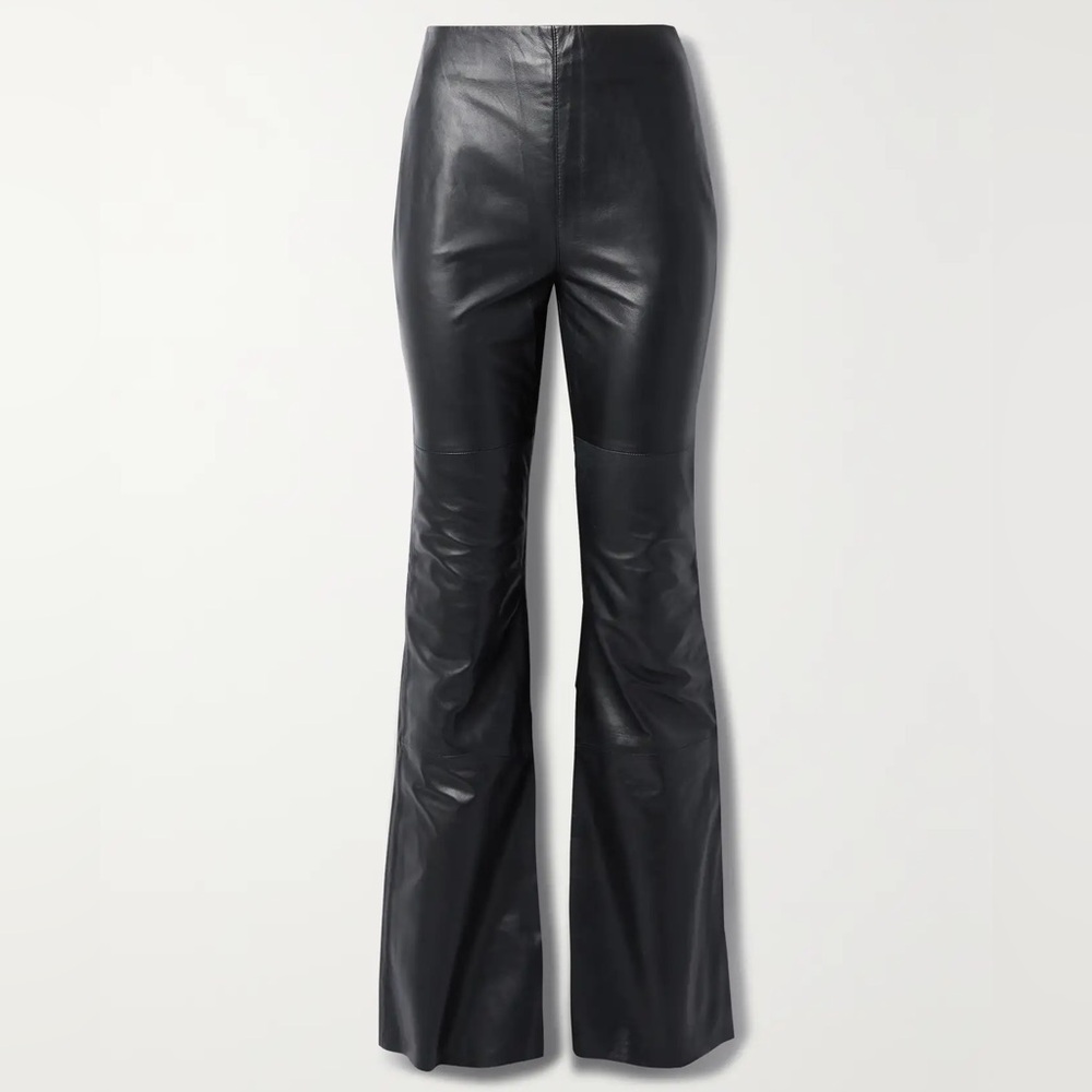 Deadwood Kick Recycled Leather Flared Pants - Picture 2 of 3